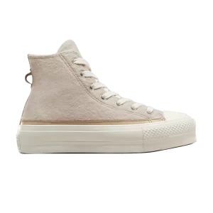 Converse Wmns Chuck Taylor All Star Lift Platform High 'Faux Mohair – Egret 'Baskets Egret/Epic Dune/Egret A07944C