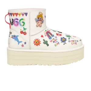 UGG Wmns Classic Platform Boot 'Pop Sketch 'Baskets Blanc 1153065 WHT