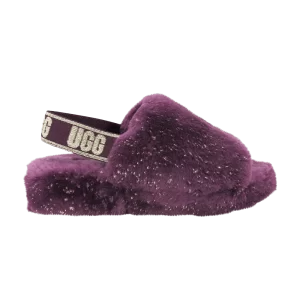 Baskets UGG Wmns Fluff Yeah Slide 'Metallic Sparkle – Pinot Noir 'Pinot Noir 1125232 PNR