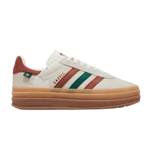 adidas Wmns Gazelle Bold 'Maple Leaf' Baskets Blanc Crème/Sépia Sauvage/Vert Collégial IG3685