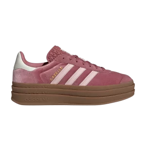 adidas Wmns Gazelle Bold 'Preloved Crimson Velvet' Baskets Les moins préférées Crimson/Sand Rose/Blanc IG4389