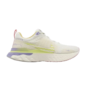 Nike Wmns React Infinity Run Flyknit 3 'Sail Solar Flare' Blanc/Voile/Solar Flare/Rose tendre moyen/Léger citron Twist FD4619 111