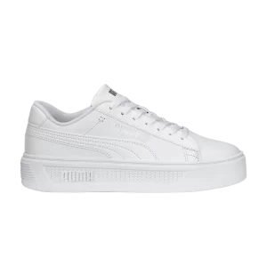 Baskets Puma Wmns Smash Platform v3 'Blanc Argent 'Blanc/Argent 390758 01