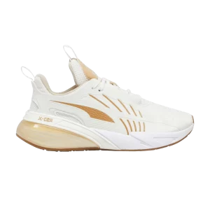 Puma Wmns X-Cell Action 'Molten Metal' Baskets Blanc Chaud/Amande Grillée/Or 378804 02
