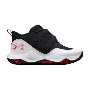 Under Armour Zone BB 2 GS 'Black White' Baskets Noir/Blanc/Rouge 3026637 003