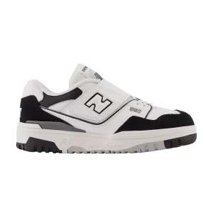 New Balance 550 Bungee Lace Top Strap Petit Enfant 'White Black Rain Cloud' Blanc/Noir/Rain Cloud PHB550CA