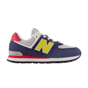 New Balance 574 Big Kid Baskets 'Natural Indigo Honeycomb' Indigo naturel/Nid d'abeille/Rouge équipe GC574DR2