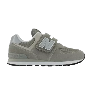 New Balance 574 Hook and Loop Little Kid Wide 'Core Pack – Gris Blanc 'Gris/Blanc PV574EVG W