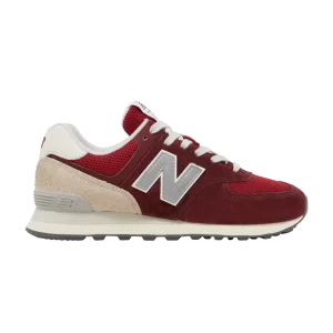 New Balance 574 'Lunar New Year – Classic Crimson 'Sneakers Classique Framboise/Gris/Argent Métallisé U574LR2