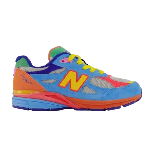 New Balance 990v3 Baskets 'Wild Style' pour petit enfant Ciel brillant/Orange vif/Jaune vif PC990DL3
