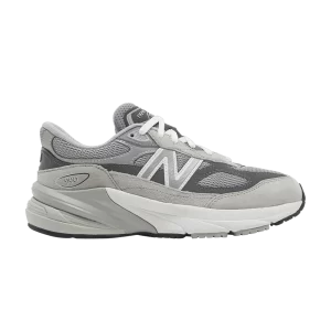 New Balance 990v6 Big Kid Wide 'Castlerock' Baskets Gris/Argent GC990GL6 W