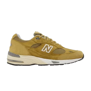 New Balance 991 Made in England Baskets 'Green Moss' Vert mousse/Crème nuage/Blanc M991GGW
