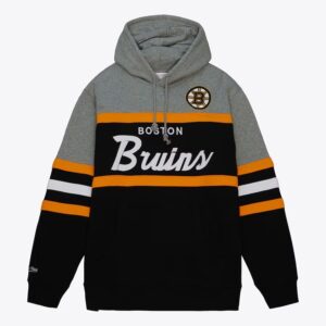 Mitchell & Ness Noir Gris Boston Bruins Head Coach Pull à capuche Noir 1377912