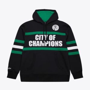 Mitchell & Ness Noir Boston Celtics Vintage Logo Head Coach Pull à capuche en polaire Noir 1378950