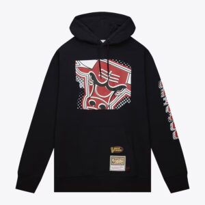 Mitchell & Ness Sweat à capuche noir Chicago Bulls Big Face 7.0 Noir 1528996