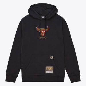 Mitchell & Ness Sweat à capuche noir Chicago Bulls Golden Hour Glaze Blanc 1502865