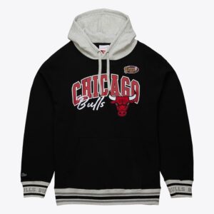 Mitchell & Ness Black Chicago Bulls Sweat à capuche en polaire lavé à la neige Noir 1427516
