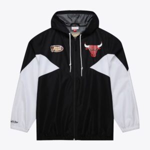 Mitchell & Ness Anorak Noir Chicago Bulls Vintage Logo Veste coupe-vent légère et entièrement zippée Noir 1576989