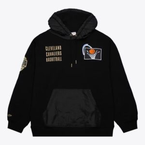 Mitchell & Ness Noir Cleveland Cavaliers Team OG 2.0 Vintage Logo Sweat à capuche en polaire Violet 1528779
