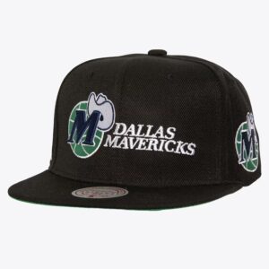Casquette de baseball Mitchell & Ness noir Dallas Mavericks Hardwood Classics Triple Play Snapback Hat noir 1589661