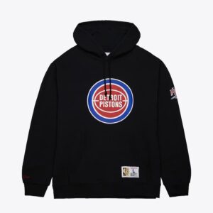 Mitchell & Ness Noir Detroit Pistons Game Time Vintage Logo Sweat à capuche en polaire Noir 1551296