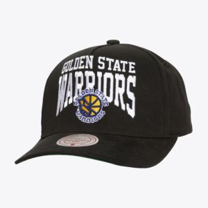 Casquette de baseball Mitchell & Ness noir Golden State Warriors Hardwood Classics Big Time Pro Snapback Hat crème 1589646