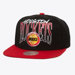 Casquette de baseball Mitchell & Ness noir Houston Rockets Hardwood Classics Rise Up Snapback Hat noir 1589860