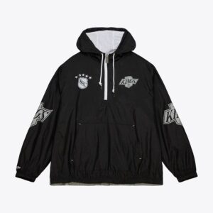 Mitchell & Ness Veste coupe-vent noire à quart de zip Anorak des Kings de Los Angeles Team 2.0 Noir 1378694