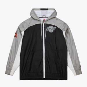 Mitchell & Ness Noir Los Angeles Kings Vintage Logo Big Shot Premium Coupe-vent Veste entièrement zippée Noir 1378407