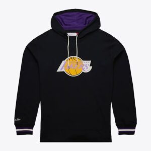 Mitchell & Ness Noir Los Angeles Lakers Legendary Slub Vintage Logo Pull à capuche Blanc 1431746