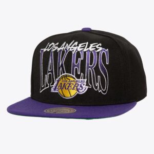 Casquette de baseball Mitchell & Ness noir Los Angeles Lakers Rise Up Snapback Hat bleu 1589751