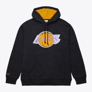 Mitchell & Ness Sweat à capuche en polaire délavé noir Los Angeles Lakers Blanc 1550910