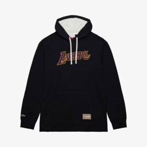 Mitchell & Ness Noir Los Angeles Lakers Vintage Logo Thermique Léger Pull À Capuche Noir 1551084