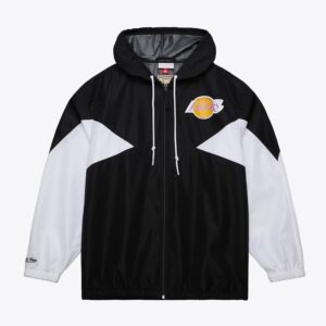 Mitchell & Ness Anorak Noir Los Angeles Lakers Vintage Logo Veste coupe-vent légère et entièrement zippée Noir 1589591