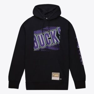Mitchell & Ness Sweat à capuche noir Milwaukee Bucks Big Face 7.0 Noir 1528974