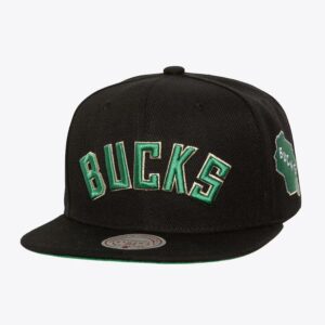 Mitchell & Ness Casquette Snapback Triple Play Milwaukee Bucks Noir Noir 1589880