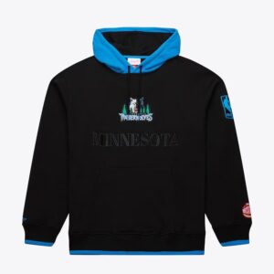 Mitchell & Ness Noir Minnesota Timberwolves Team OG 3.0 Vintage Pull à capuche en polaire Noir 1528932