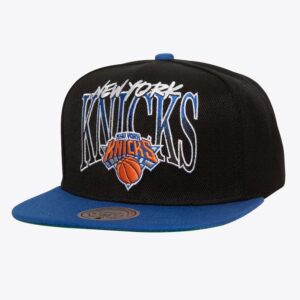 Casquette de baseball Mitchell & Ness noir New York Knicks Rise Up Snapback Hat crème 1589747