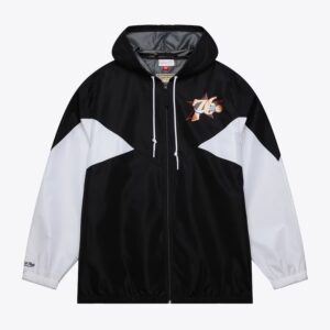 Mitchell & Ness Anorak Noir Philadelphia 76ers Vintage Logo Ultimate Veste coupe-vent légère entièrement zippée Noir 1589603