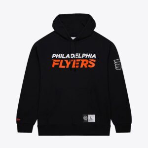 Mitchell & Ness Sweat à capuche noir en polaire Game Time des Flyers de Philadelphie Gris 1378538