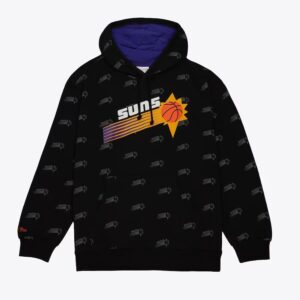 Mitchell & Ness Black Phoenix Suns Sweat à capuche en polaire imprimé intégral Noir 1551206