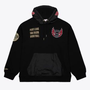 Mitchell & Ness Noir Portland Trail Blazers Team OG 2.0 Vintage Logo Sweat à capuche en polaire Noir 1502915