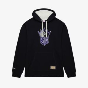 Mitchell & Ness Black Sacramento Kings Vintage Logo Sweat à capuche léger thermique Noir 1551096
