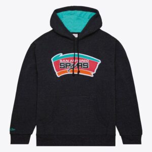 Mitchell & Ness Noir San Antonio Spurs Sweat à capuche en polaire lavé à la neige Noir 1384574