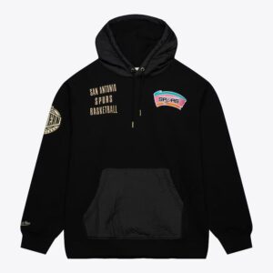 Mitchell & Ness Noir San Antonio Spurs Team OG 2.0 Vintage Logo Pull à capuche en polaire Crème 1528803