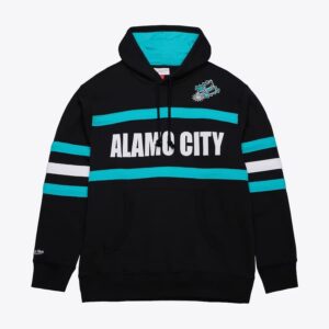 Mitchell & Ness Noir San Antonio Spurs Vintage Logo Head Coach Pull à capuche en polaire Noir 1378977