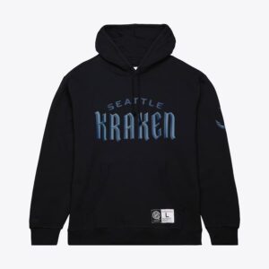 Mitchell & Ness Sweat à capuche noir Seattle Kraken Game Time en polaire noir 1378008