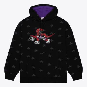 Mitchell & Ness Sweat à capuche noir en polaire imprimé intégral des Raptors de Toronto Noir 1379455