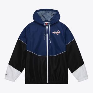 Mitchell & Ness Noir Washington Capitals Home Team Veste coupe-vent légère à fermeture éclair complète Bleu 1378482