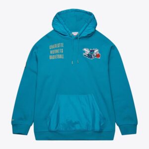 Mitchell & Ness bleu Charlotte Hornets Team OG 2.0 Vintage Logo polaire pull à capuche rouge 1528743